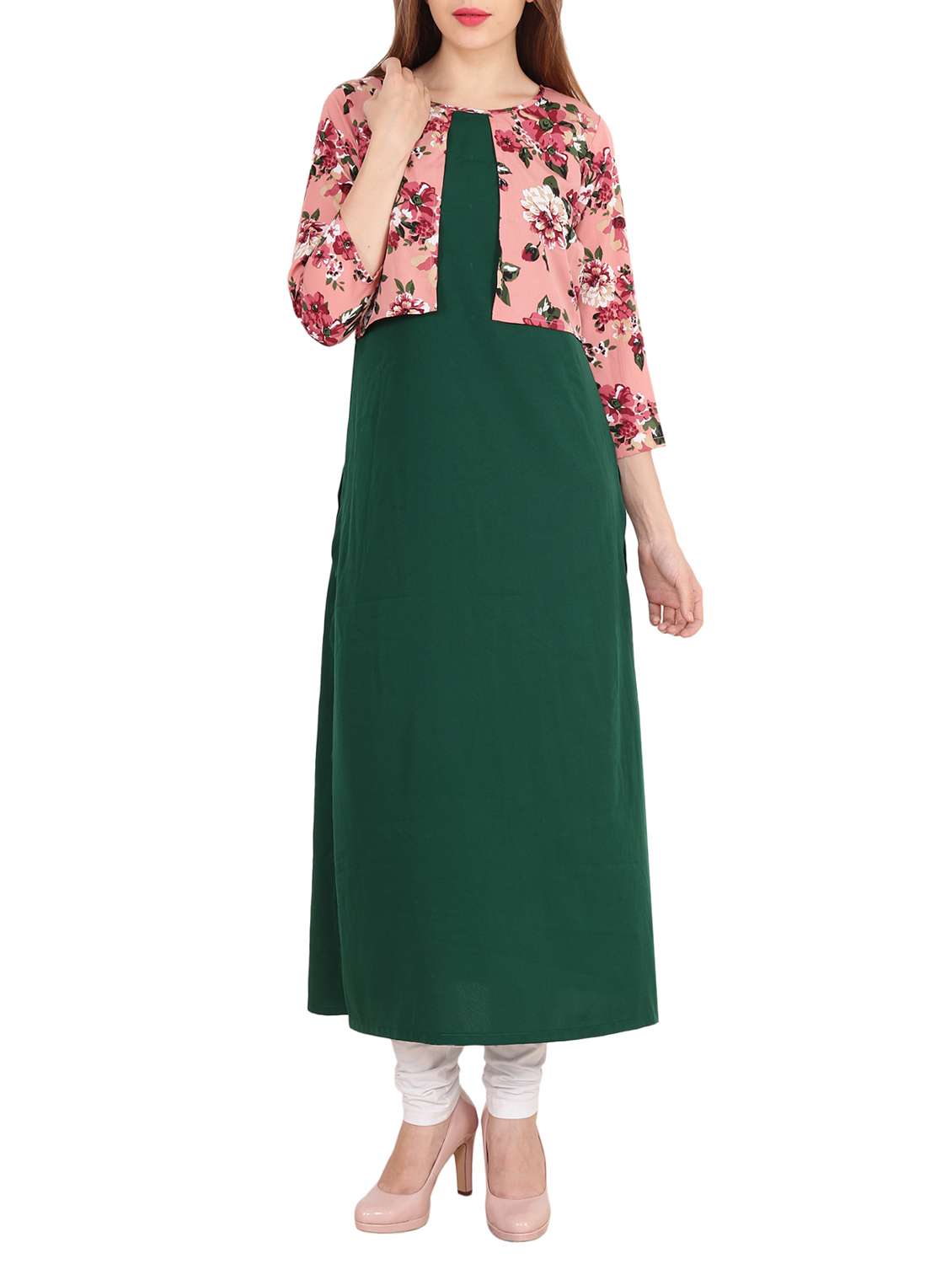 straight kurta with jacket