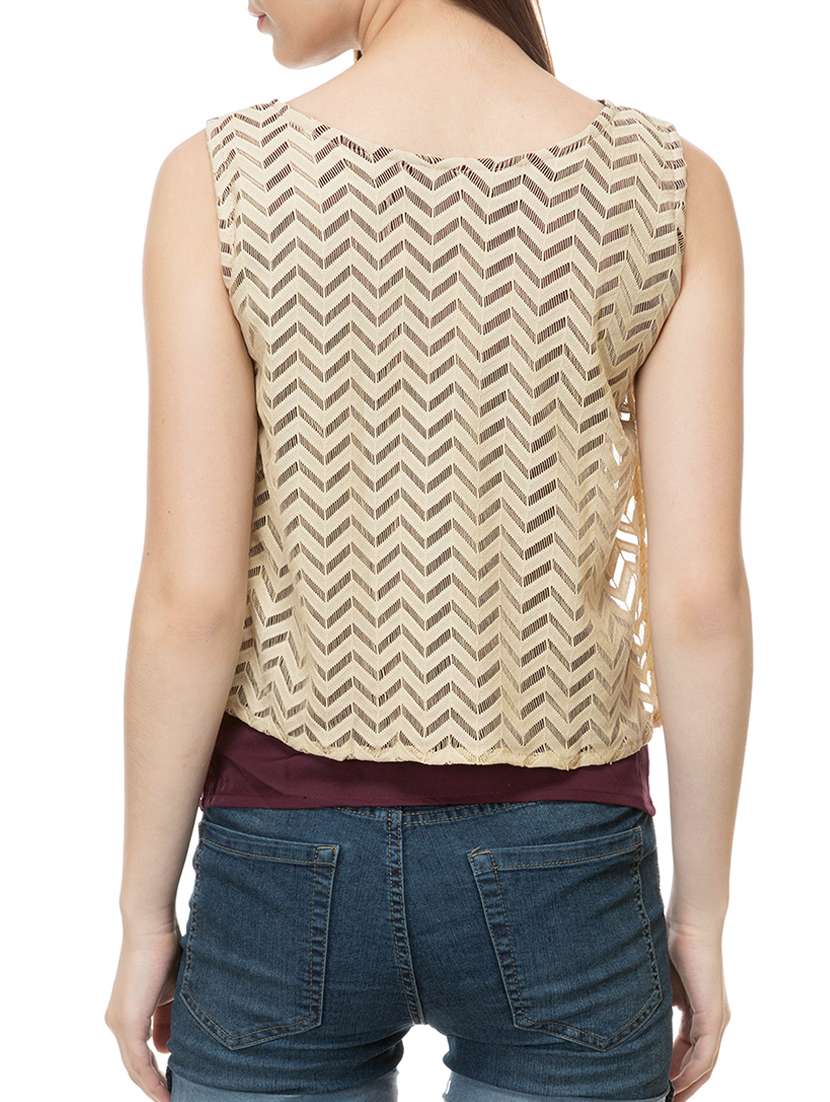 women's layered round neck top - 15392665 -  Standard Image - 2