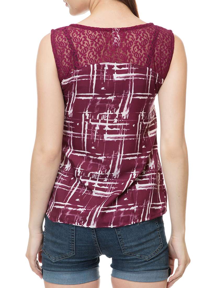 women's a line round neck top - 15392668 - Standard Image - 2