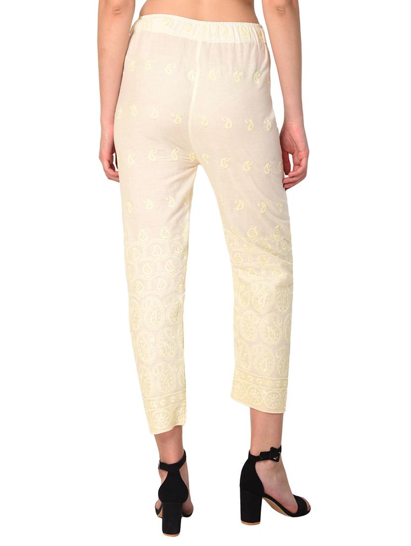 embroidered combo staright pant - 15392928 - Standard Image - 7