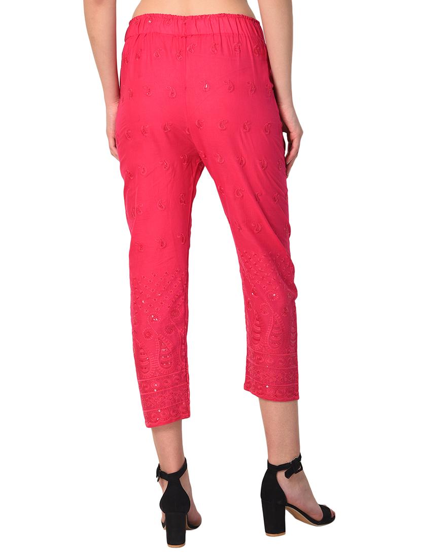 embroidered combo staright pant - 15392932 - Standard Image - 7