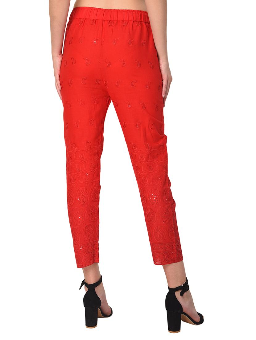 embroidered combo staright pant - 15392935 - Standard Image - 7