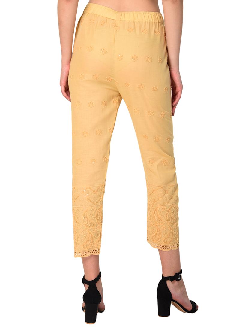 embroidered combo staright pant - 15392937 - Standard Image - 7
