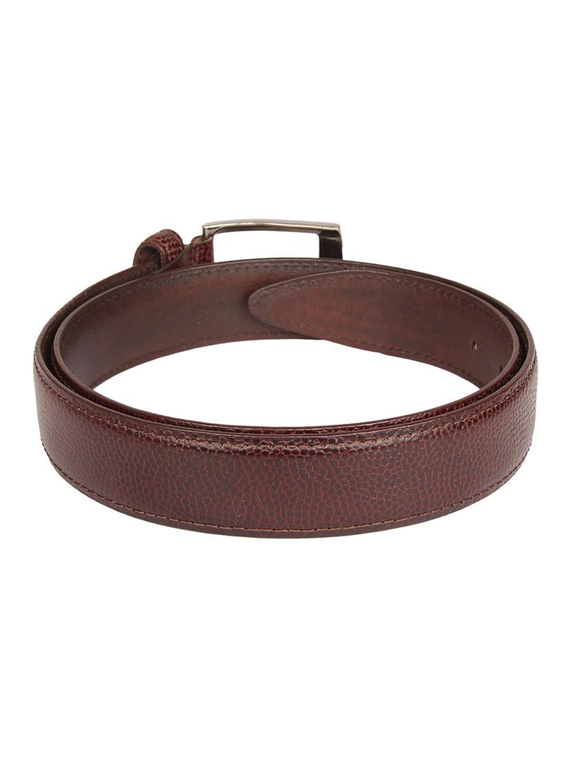 brown leather printed belt - 15393462 - Standard Image - 2