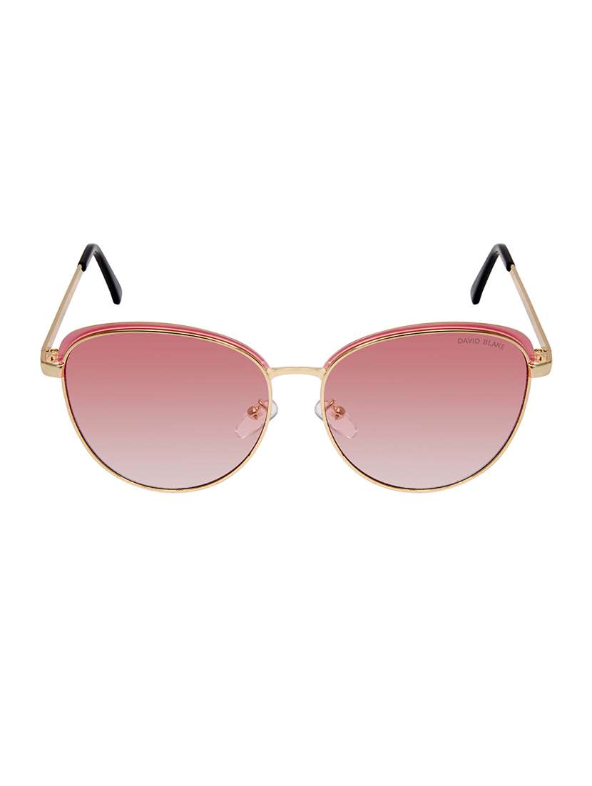 david blake pink oversized gradient, uv protected, mirrored sunglass