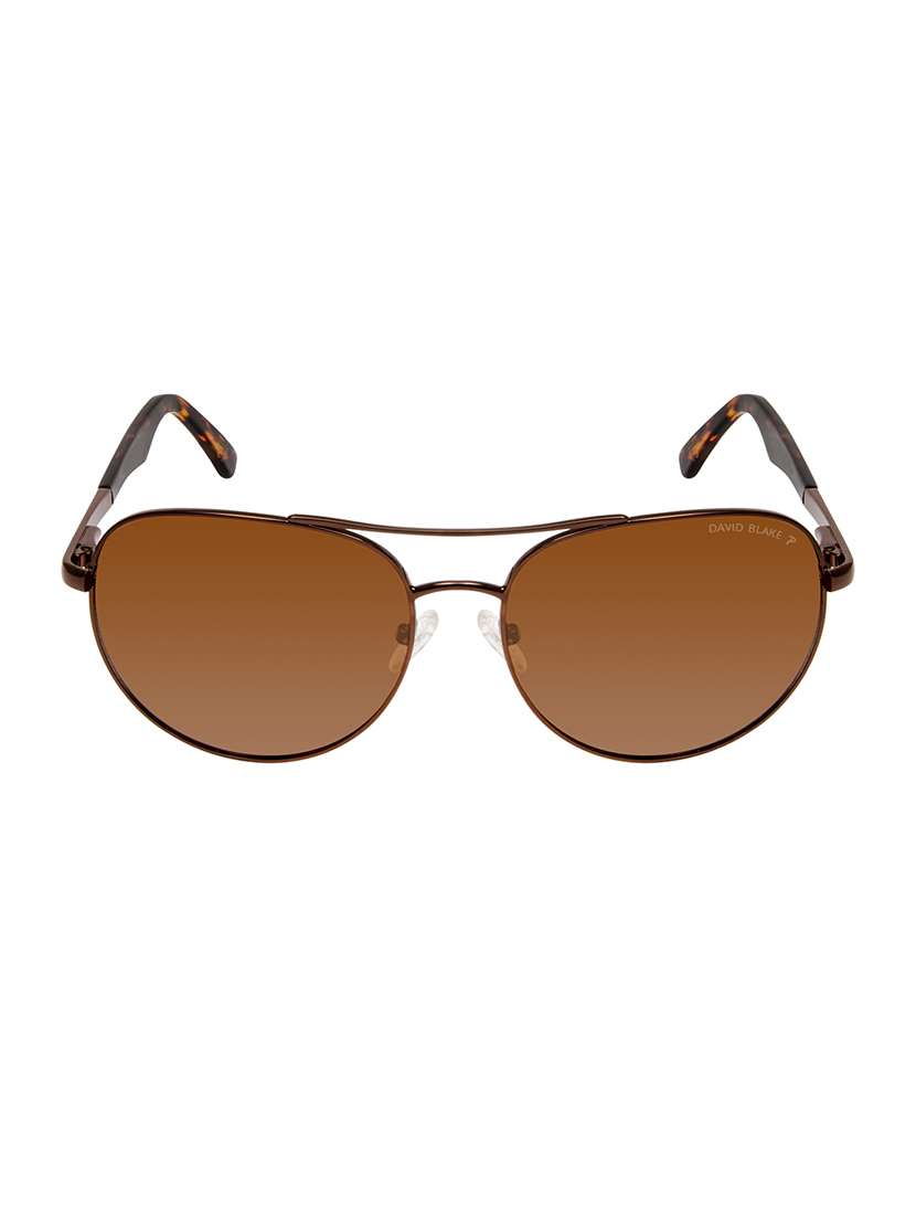 david blake brown aviator gradient, polarized, uv protected sunglass