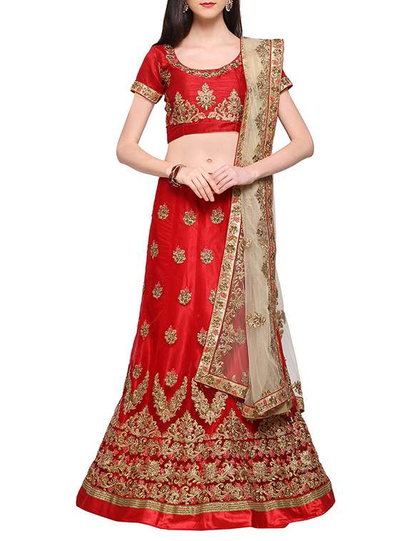 embroidered  a-line lehenga