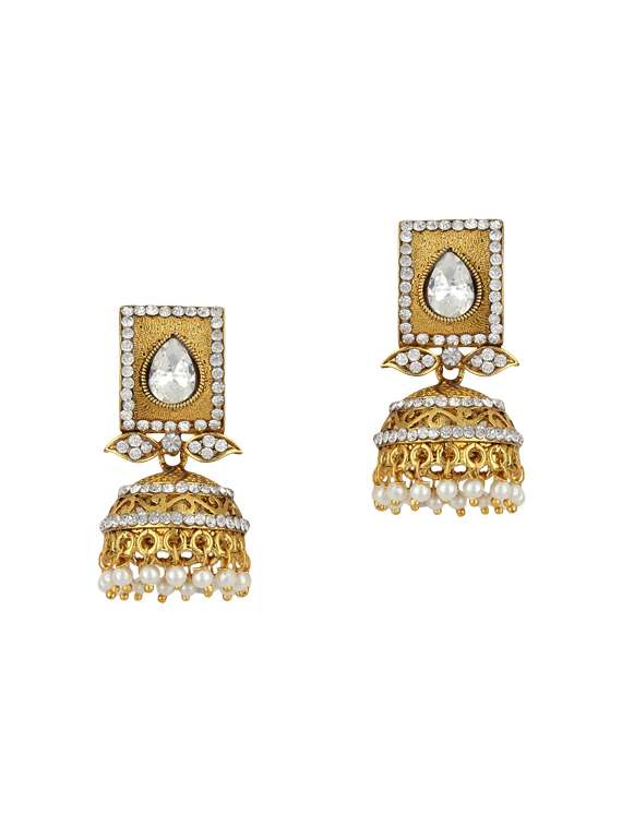 gold tone jhumka