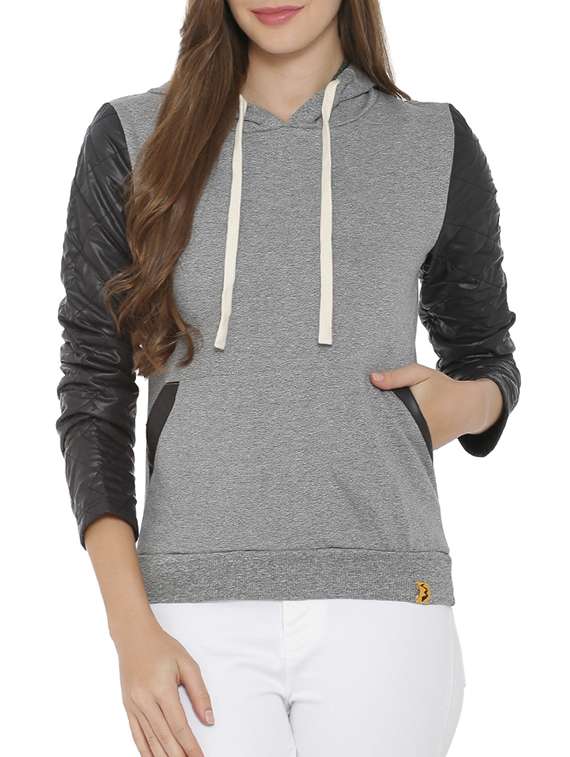 women's color block sweatshirt