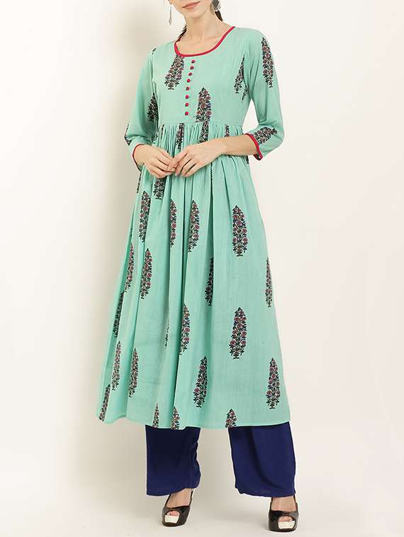 flared printed kurta