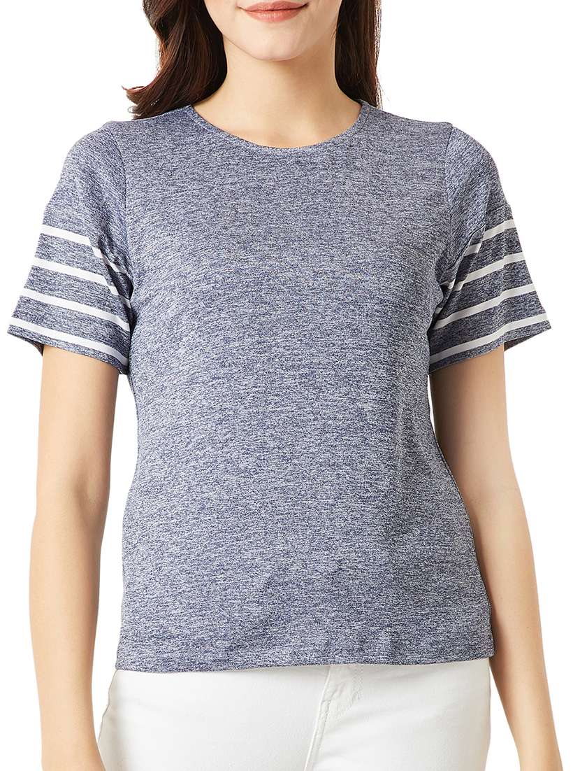 short sleeved melange tee