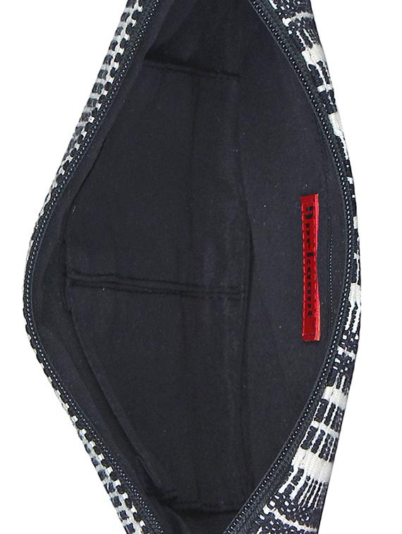 black textured messenger sling bag - 15421033 - Standard Image - 2