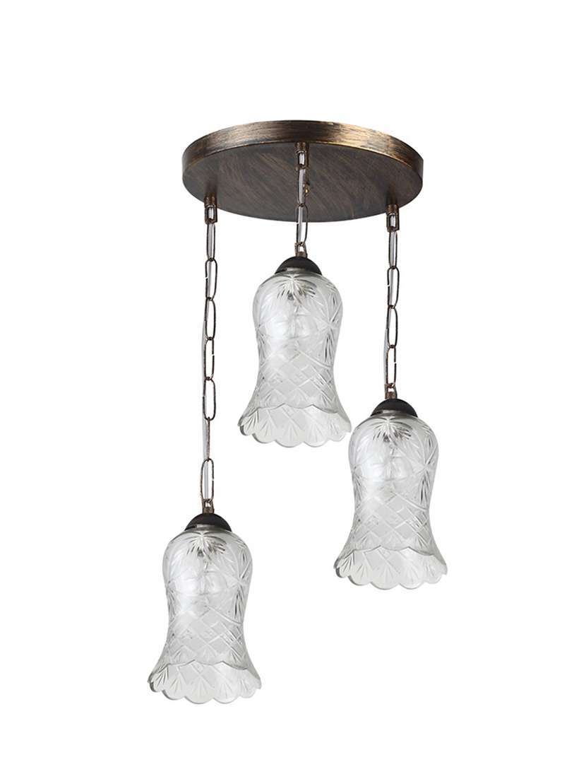 wrought iron rustic finish pendent light