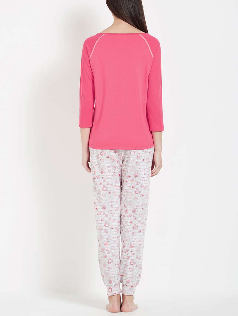 printed nightwear pajama set - 15426628 - Standard Image - 2