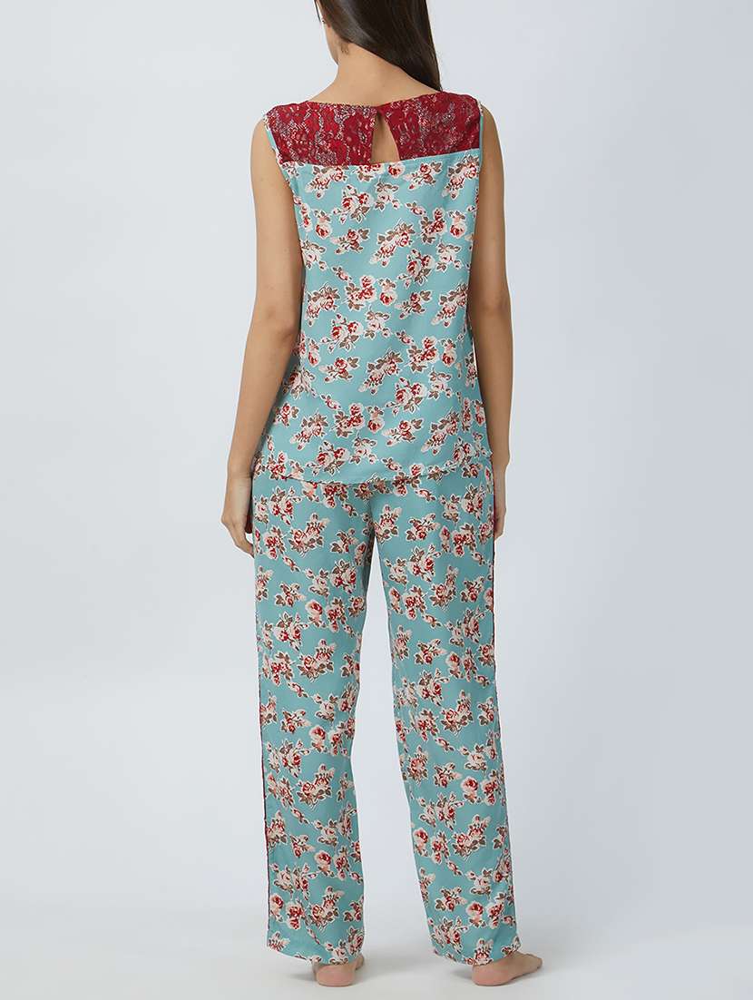 printed nightwear pajama set - 15426638 -  Standard Image - 2