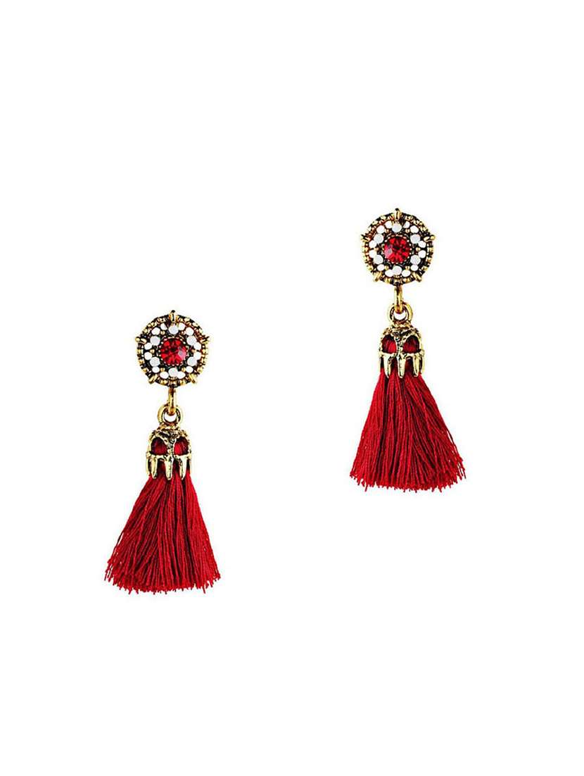 red nylon earring