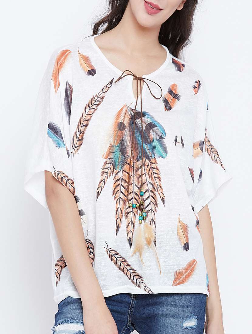 bohemian tie knot neck top