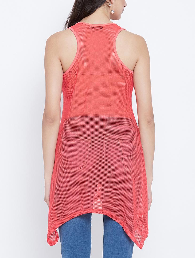 tribal asymmetric sheer back tunic - 15427549 - Standard Image - 2