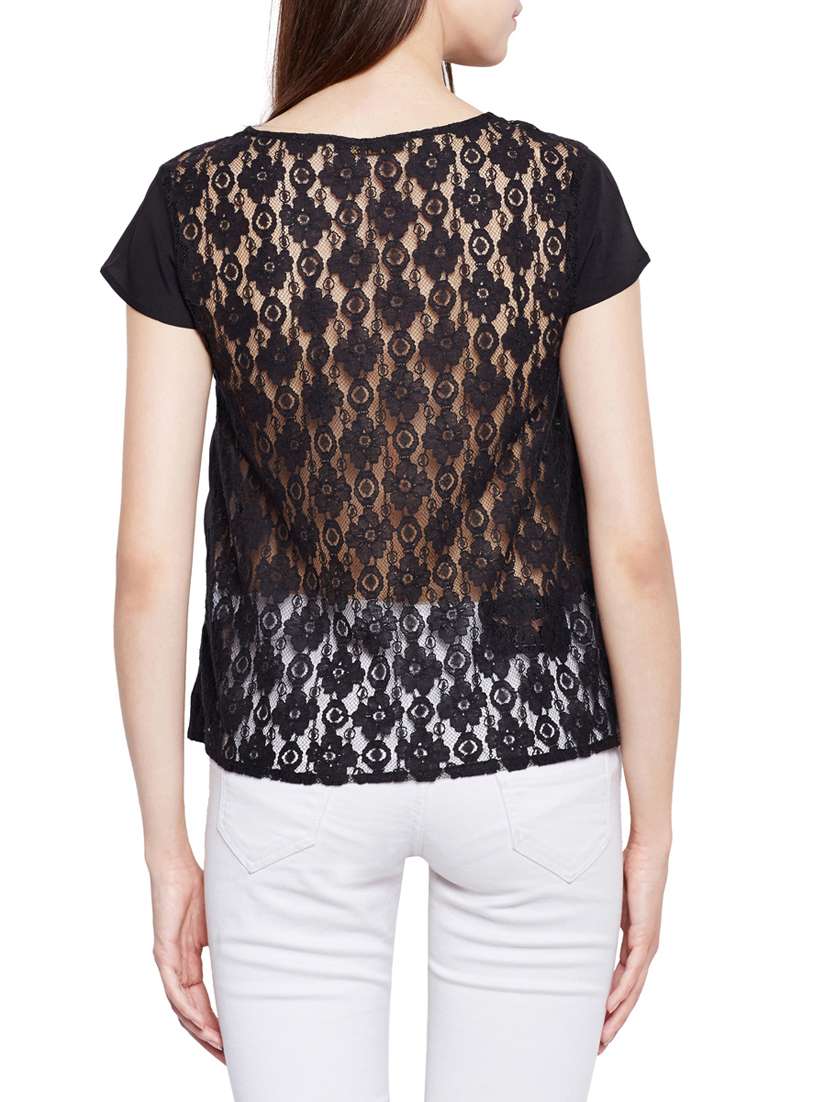 women's straight round neck top - 15431343 -  Standard Image - 2