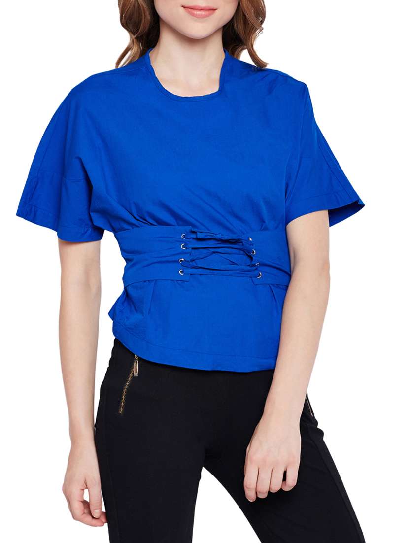 keyhole back corset top