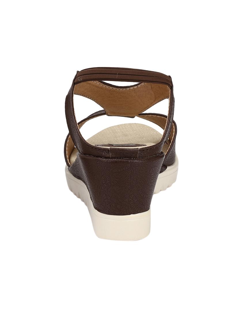 brown slip on wedges - 15431767 - Standard Image - 2