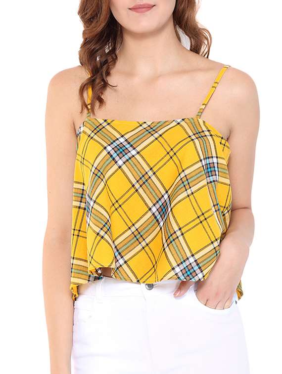 women's crop shoulder strap top - 15436536 - Zoom Image - 0