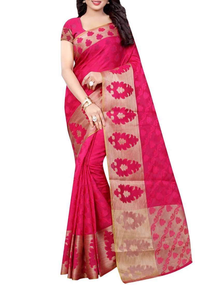 zari bordered barsoo saree with blouse