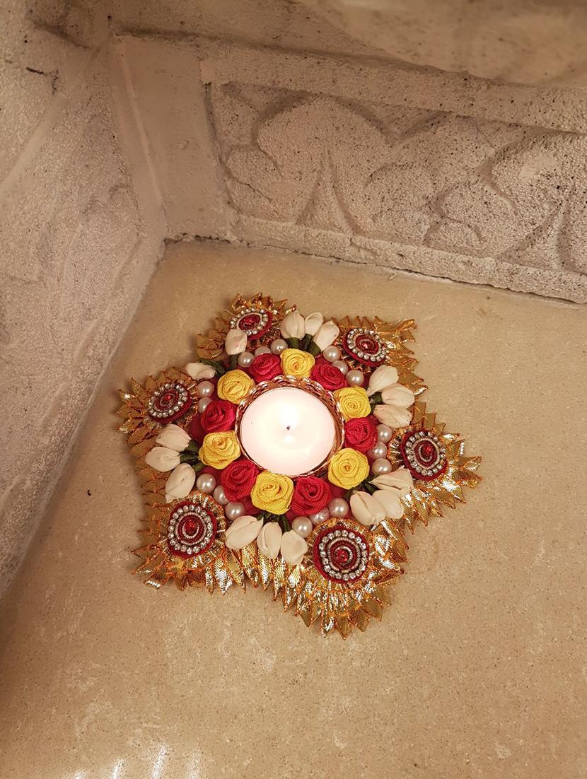 ambbi collections multi colour tea light holder - 15439617 -  Zoom Image - 0