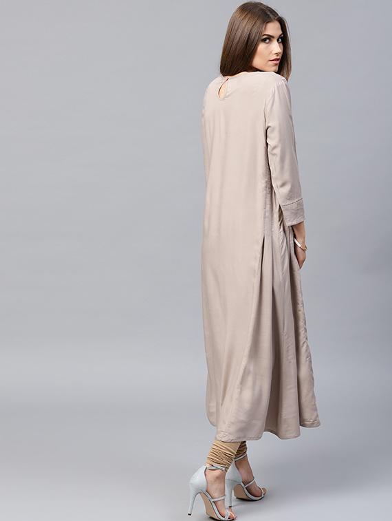 embroidered flared ethnic dress - 15440571 - Standard Image - 2