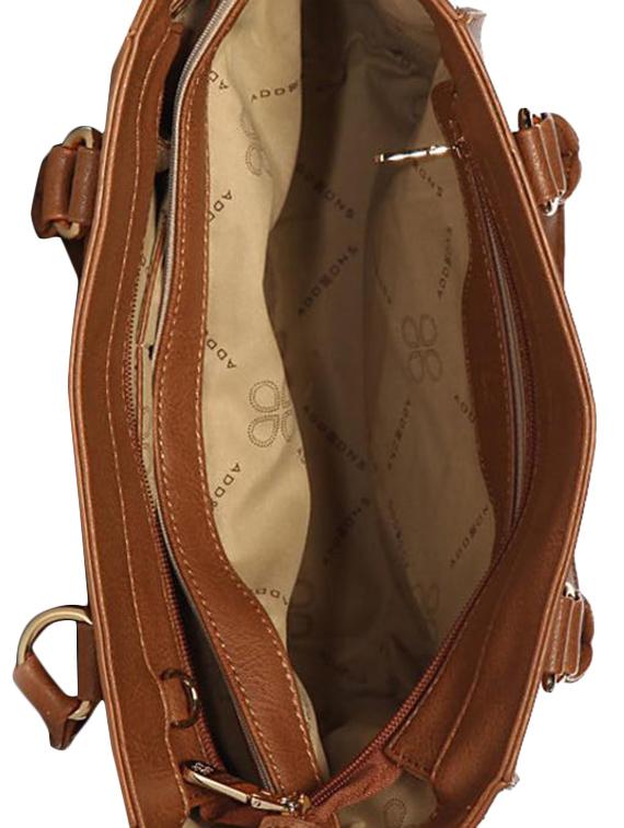 brown leatherette (pu) handbag - 15441564 - Standard Image - 2