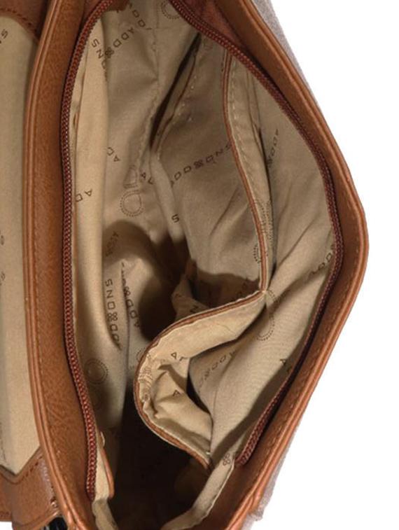 tan leatherette (pu) sling bag - 15441604 - Standard Image - 2