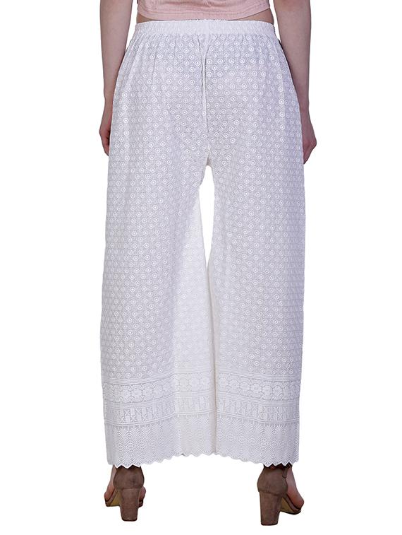 chikankari straight palazzo - 15444954 - Standard Image - 2