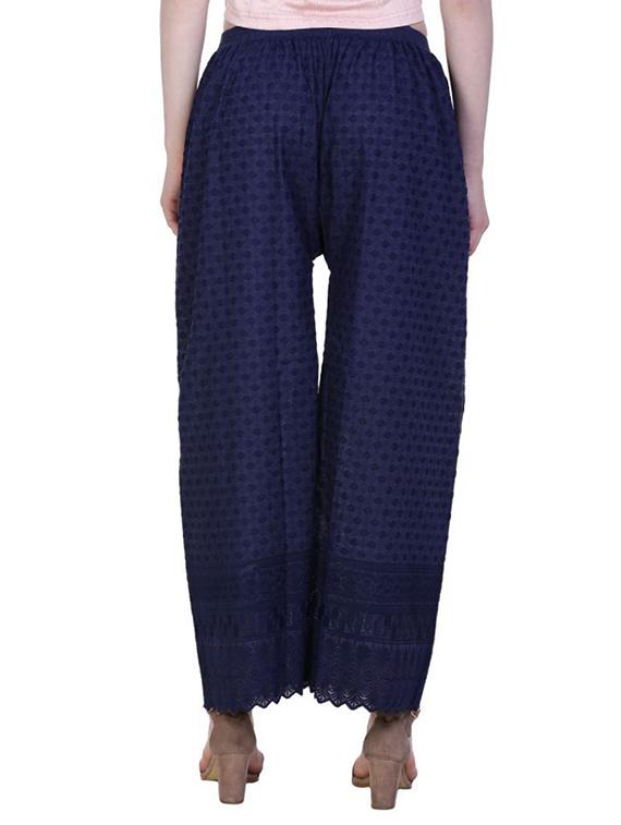 chikankari straight palazzo - 15444956 - Standard Image - 2