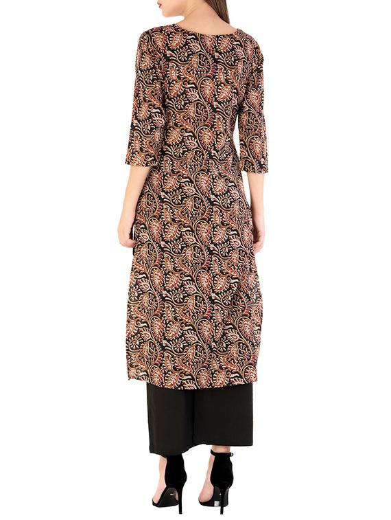straight kalamkari kurta - 15447740 - Standard Image - 2