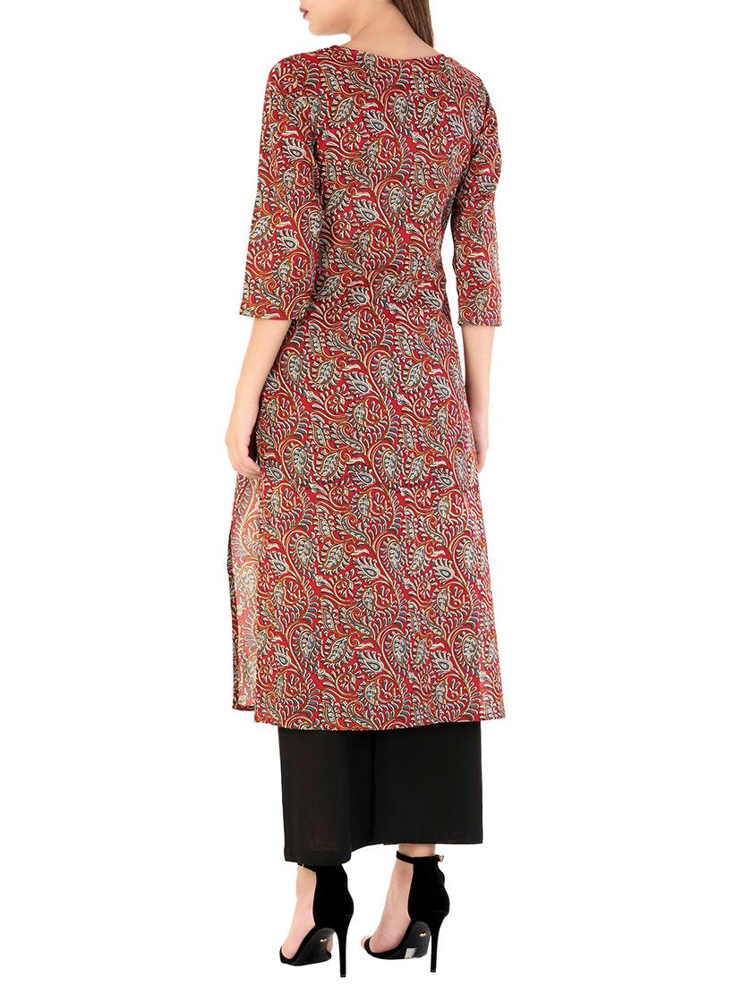 straight kalamkari kurta - 15447742 - Standard Image - 2