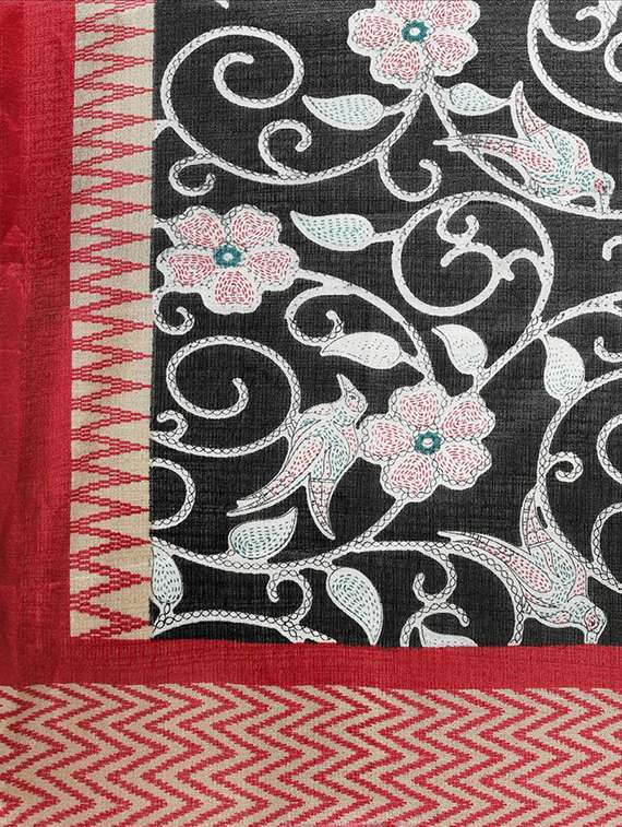 black khadi dupatta - 15454538 - Standard Image - 2