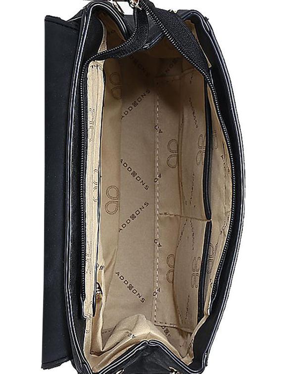black leatherette (pu) handbag - 15455046 - Standard Image - 2