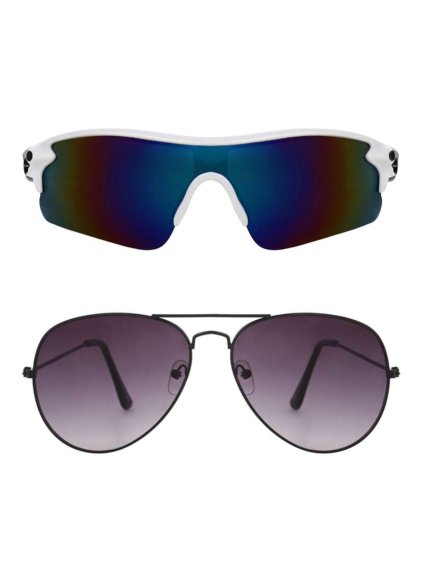 zyaden combo of 2 sunglasses sport and aviator - combo 2774