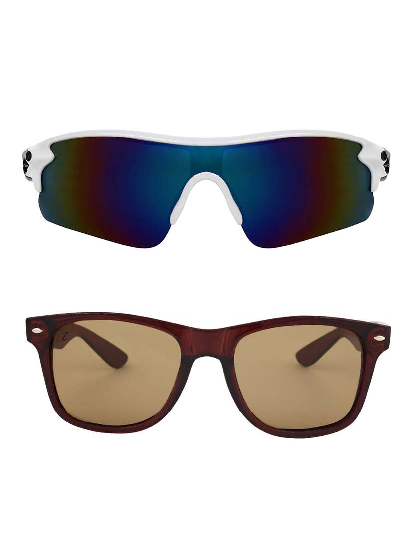 zyaden combo of 2 sunglasses sport and wayfarer - combo 2782