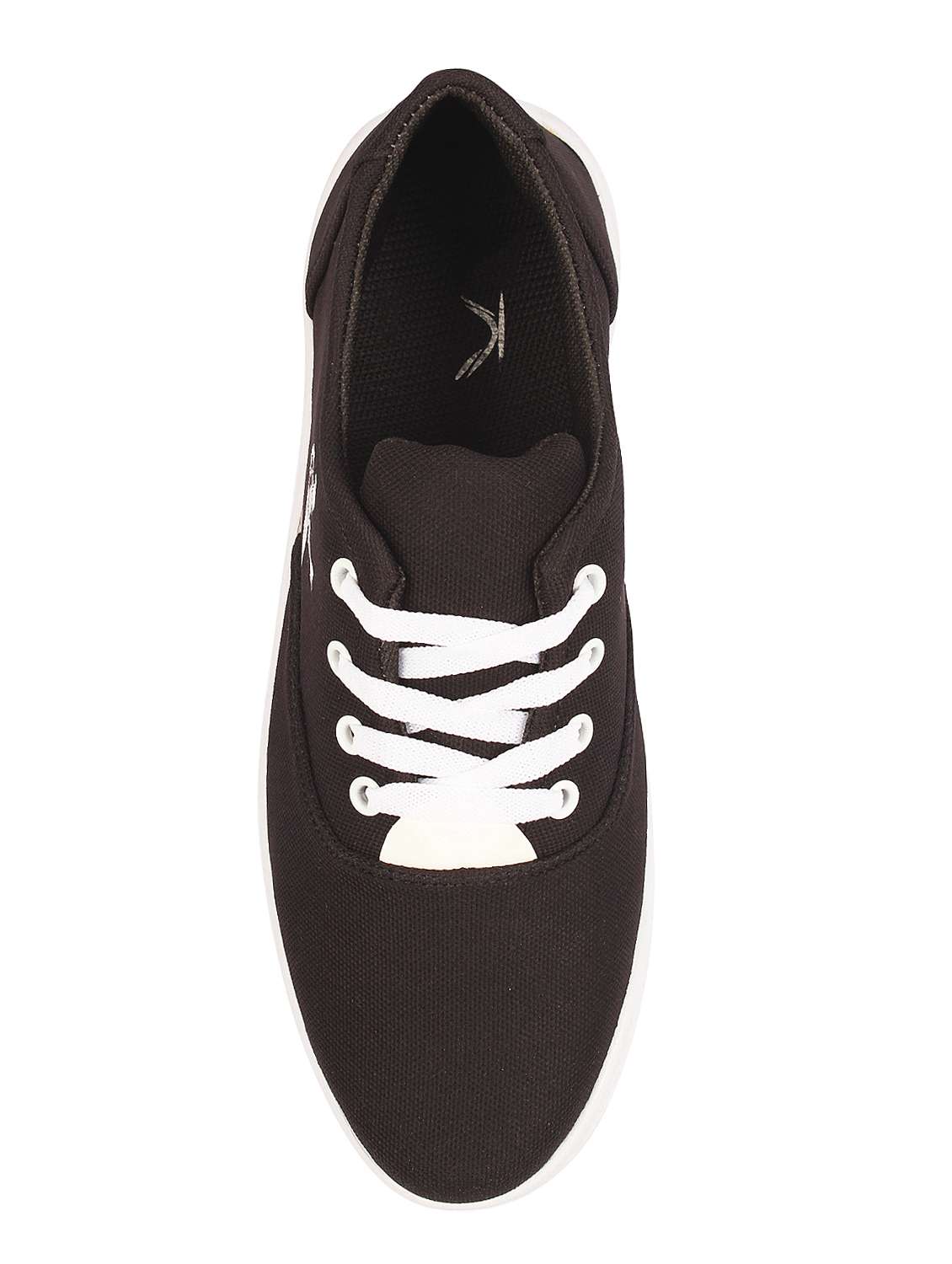 black canvas lace up sneakers - 15457932 -  Standard Image - 2