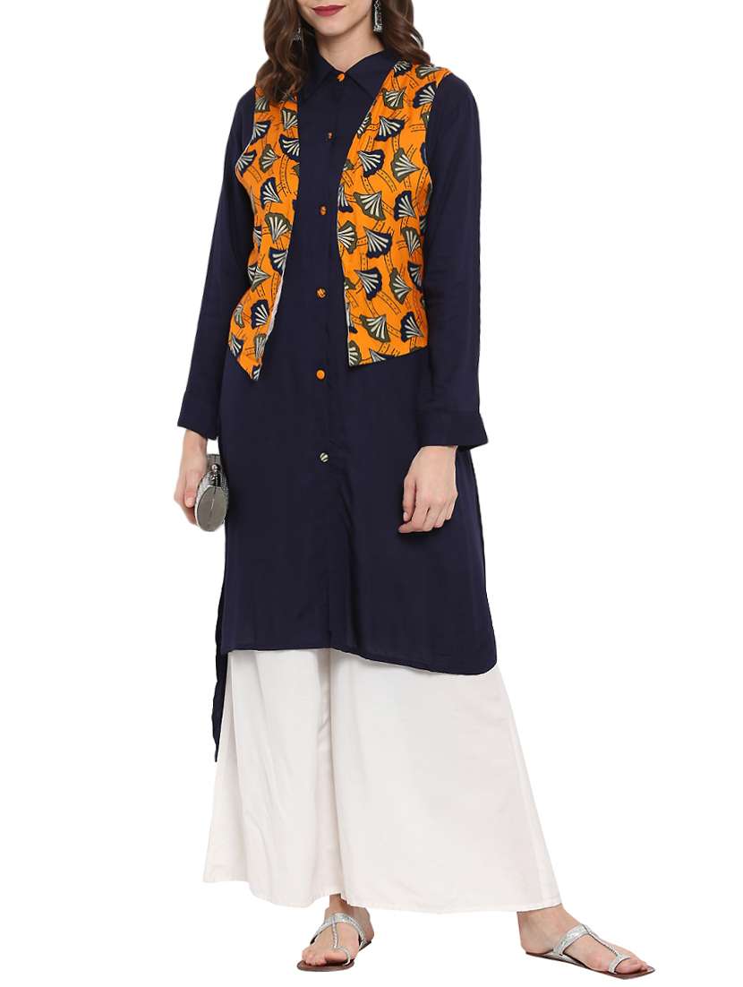 high low kurta with jacket