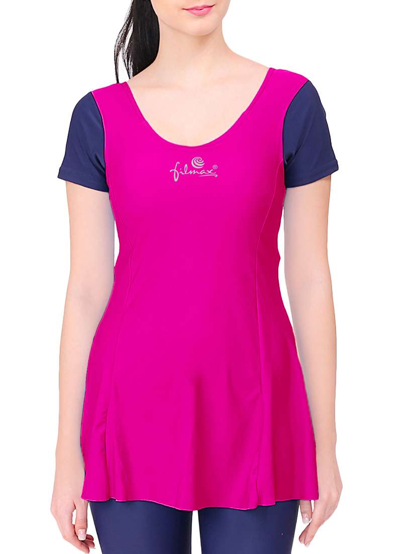 solid fluttered waist functional swimsuit