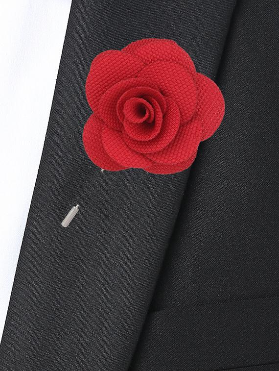 red micro fibre lapelpin - 15465953 - Standard Image - 2