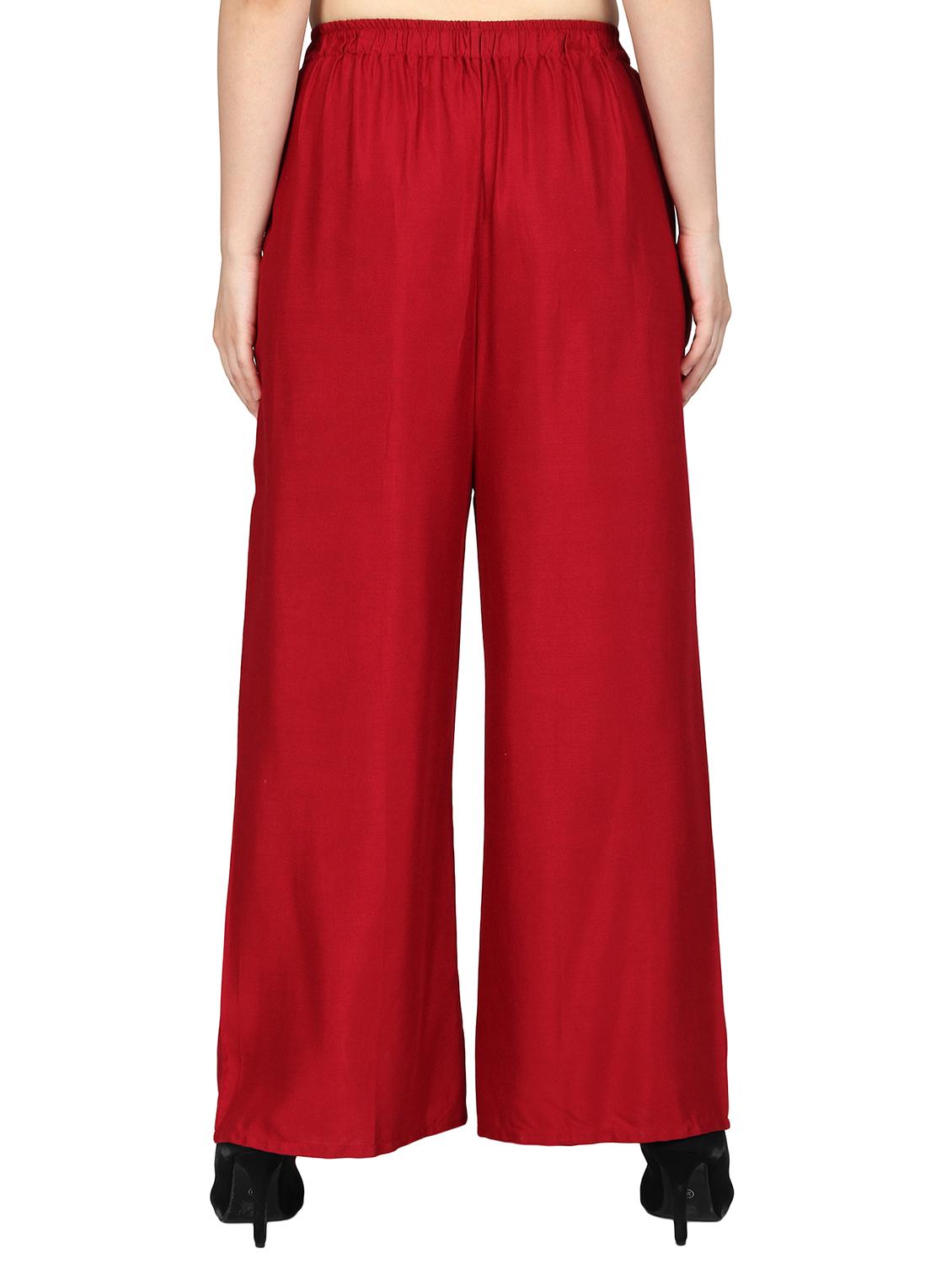 high waist straight palazzo - 15466497 - Standard Image - 2