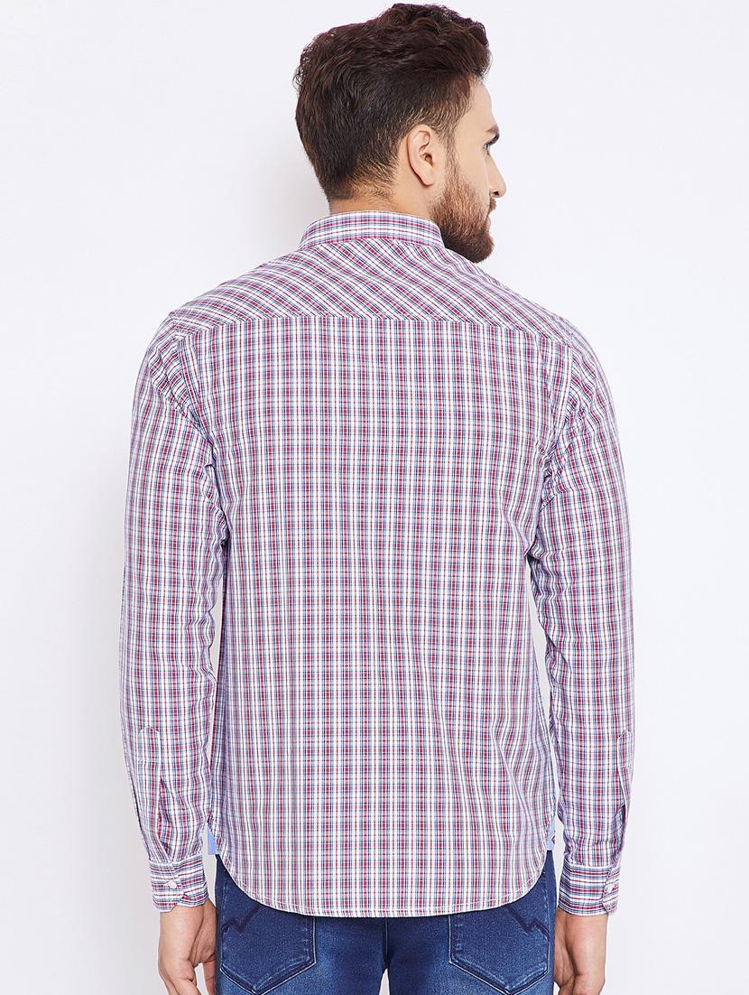 red cotton casual shirt - 15473194 - Standard Image - 2