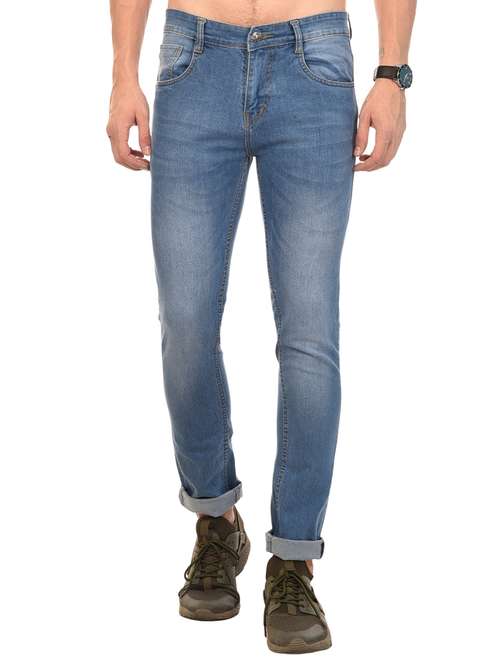mens slim fit plain jeans - 15473619 - Standard Image - 0