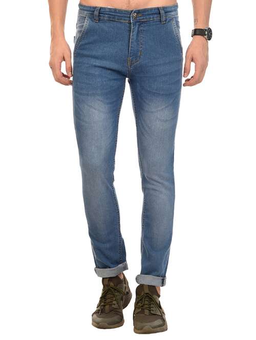 mens slim fit plain jeans - 15473621 - Standard Image - 0
