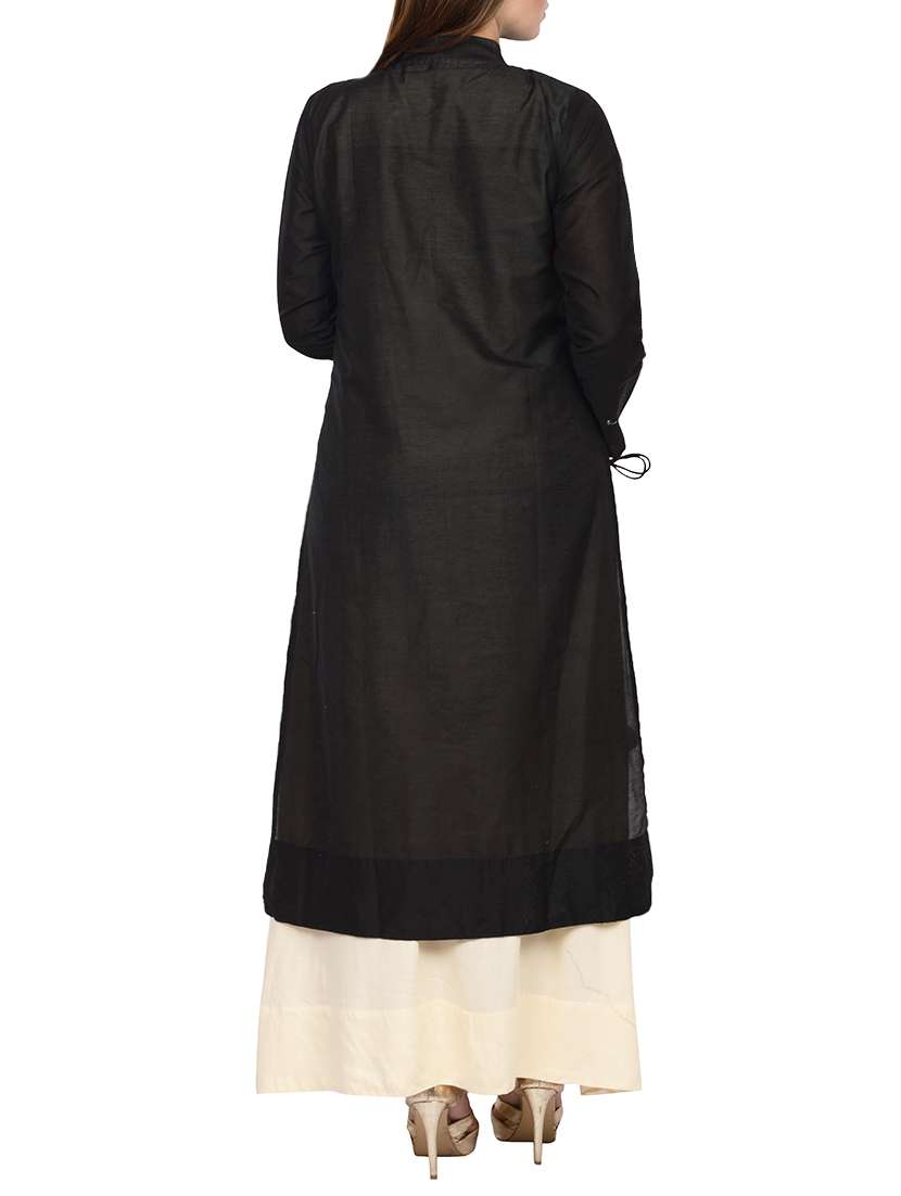 layered kurta with tassels - 15476496 -  Standard Image - 2