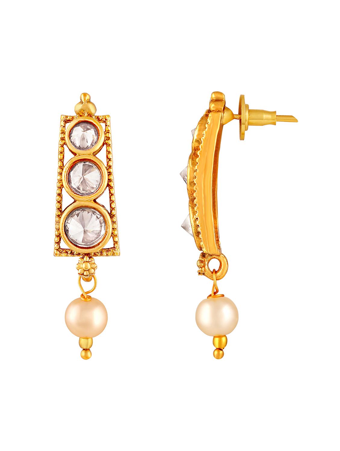 gold tone necklace & earrings set - 15476976 - Standard Image - 2