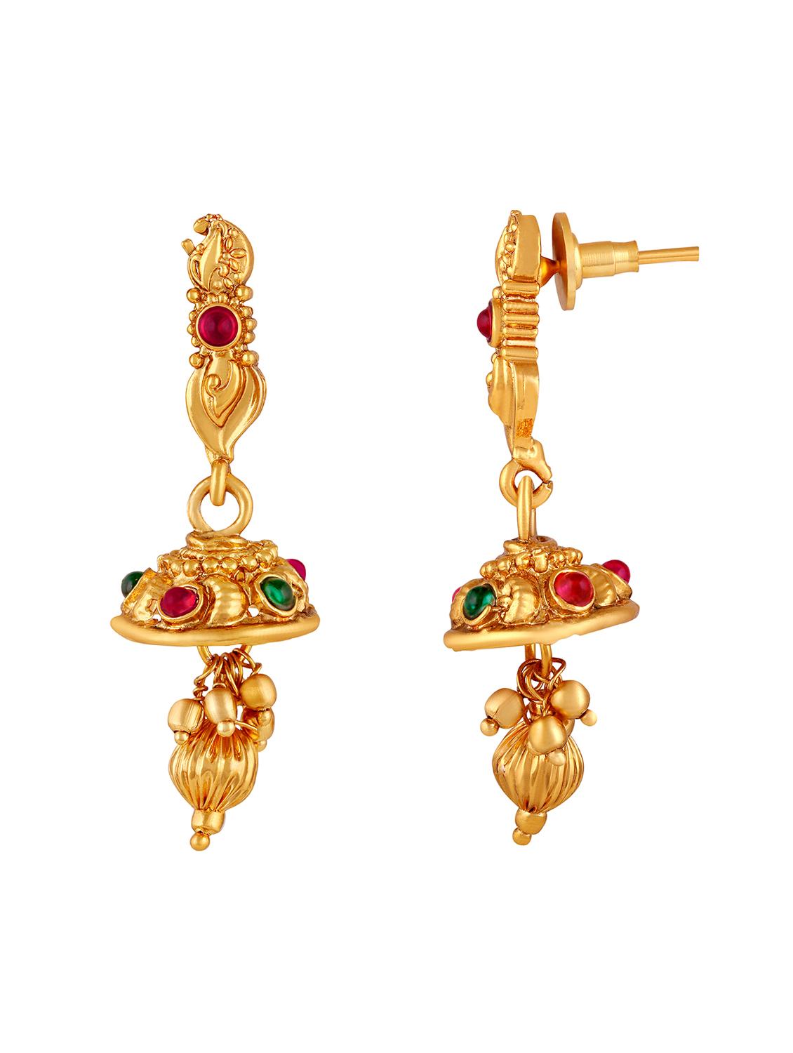 gold tone necklace & earrings set - 15476979 - Standard Image - 2